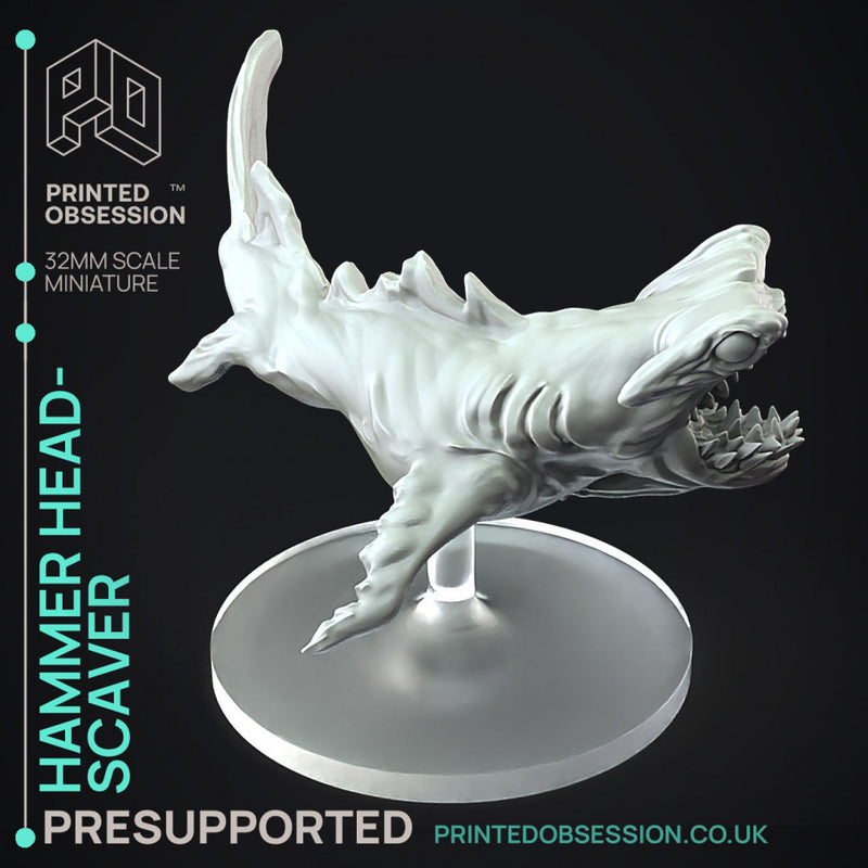 Hammer Head Scavers x3 - Space Sharks - Weird Shores - PRESUPPORTED - 32mm scale
