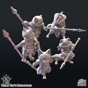 Seasoned Cat Adventurers (with 5 weapon options) - Only-Games