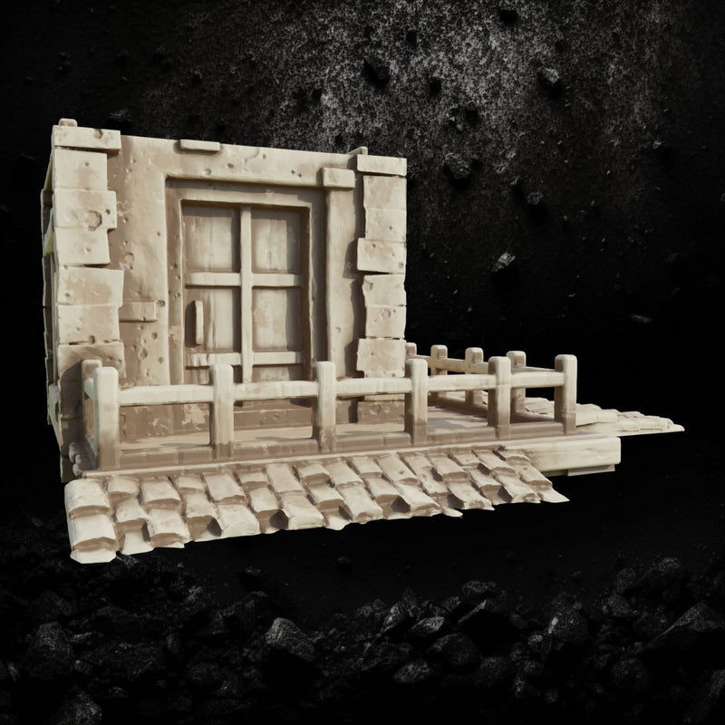 Wooden House with Balcony - Fantasy Village Building STL for DnD & Wargaming