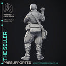 Salesman - Freindly NPC -  PRESUPPORTED - Illustrated and Stats - 32mm scale