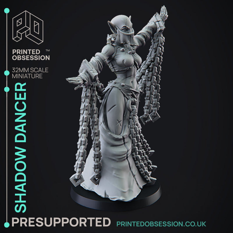 Shadow Dancer - Drow Elf - PRESUPPORTED - 32mm scale