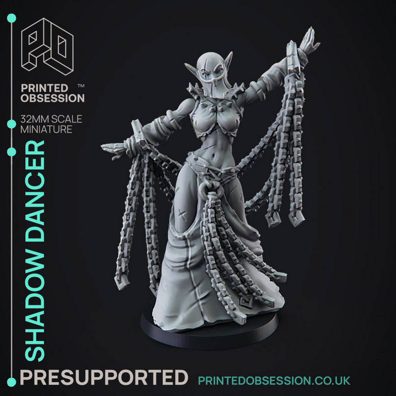 Shadow Dancer - Drow Elf - PRESUPPORTED - 32mm scale