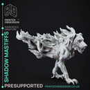 Shadow Mastiffs - 3 Shadowfell Monsters - PRESUPPORTS - 32mm scale