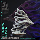 Shadow Raven - Elemental Familar - PRESUPPORTED - 32mm scale.