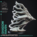 Shadow Raven - Elemental Familar - PRESUPPORTED - 32mm scale.