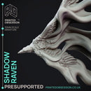 Shadow Raven - Elemental Familar - PRESUPPORTED - 32mm scale.