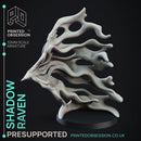 Shadow Raven - Elemental Familar - PRESUPPORTED - 32mm scale.