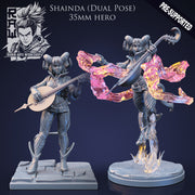 Shainda The Bard - Idle and Action Pose - STL only - Only-Games