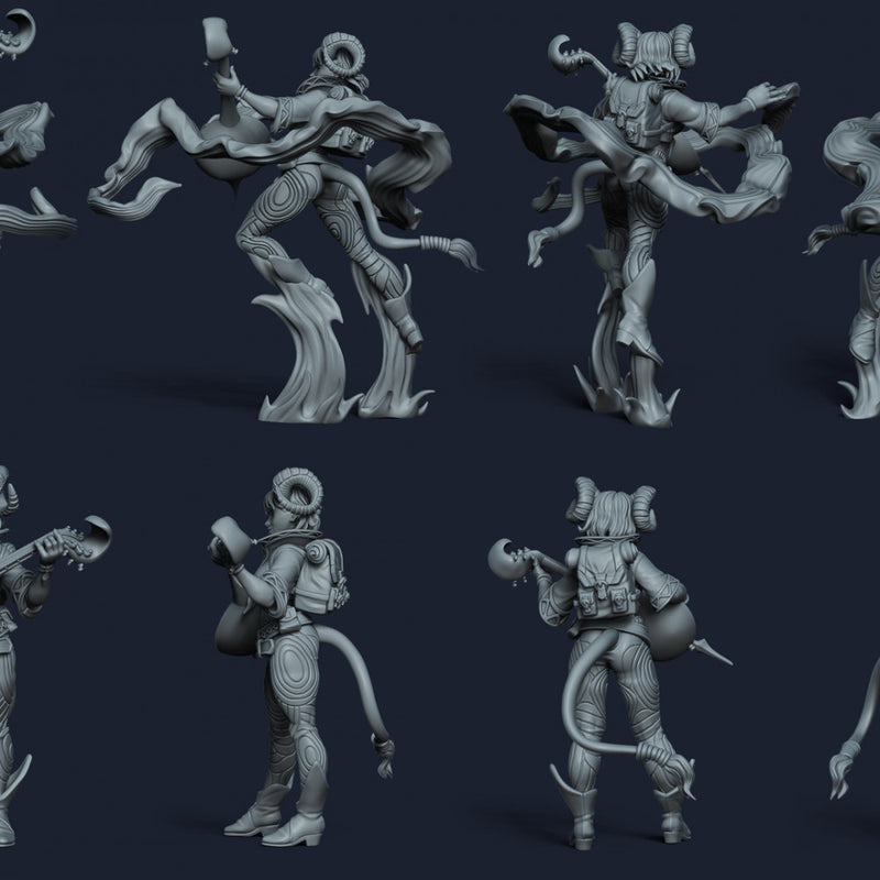 Shainda The Bard - Idle and Action Pose - STL only - Only-Games