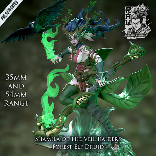 Shamila - Forest Elf Druid - STL only - Only-Games