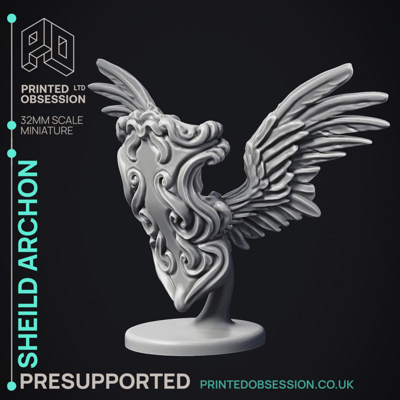 Shield Archon - Celestial Creature - PRESUPPORTED - Heaven Hath No Fury - 32 mm scale - Only-Games