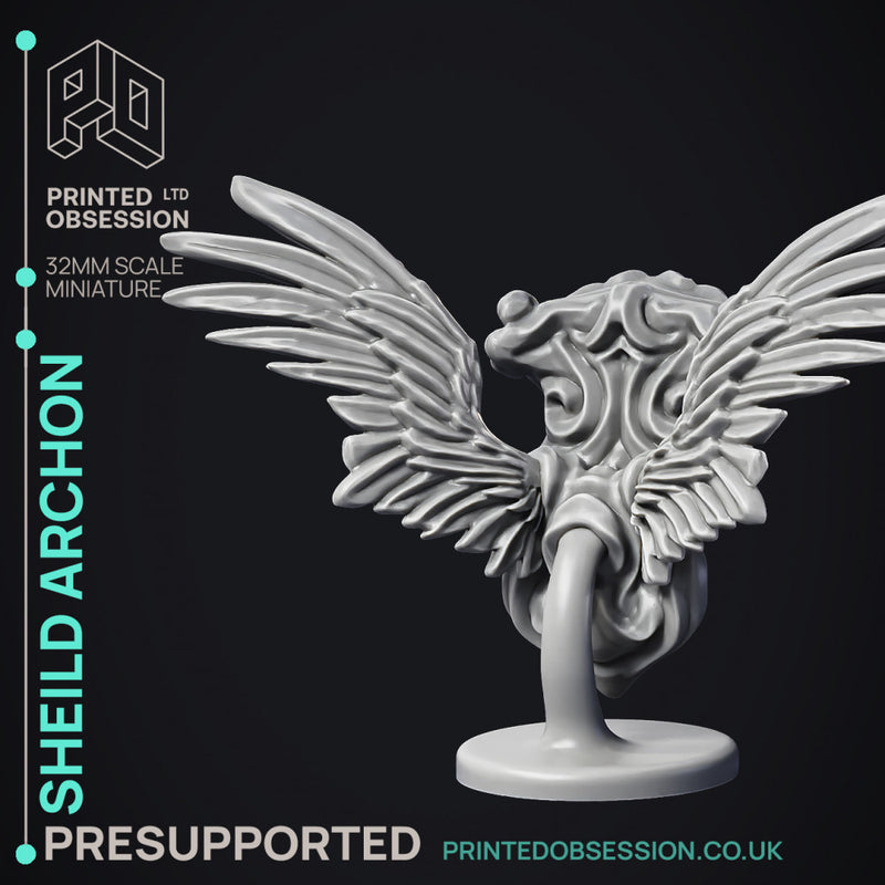 Shield Archon - Celestial Creature - PRESUPPORTED - Heaven Hath No Fury - 32 mm scale - Only-Games
