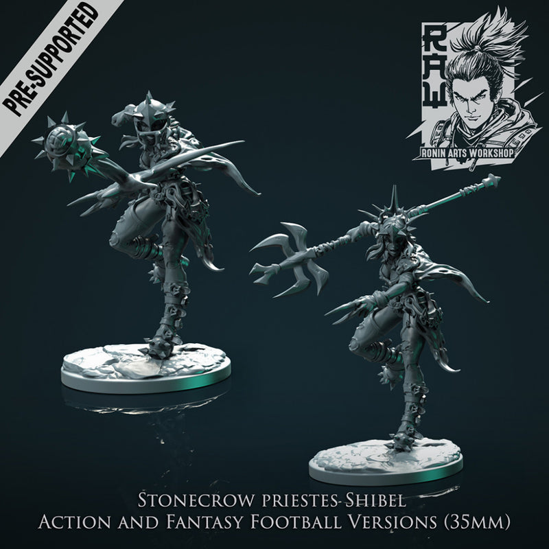Shibel The Shaman - 35mm Stonecrow (Action and Football Pose) - STL only - Only-Games