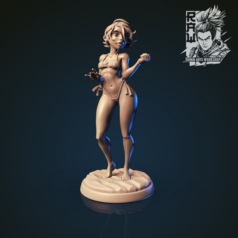 Shirley Pin Up 75mm (NSFW version) Pre-Supported - STL only. - Only-Games