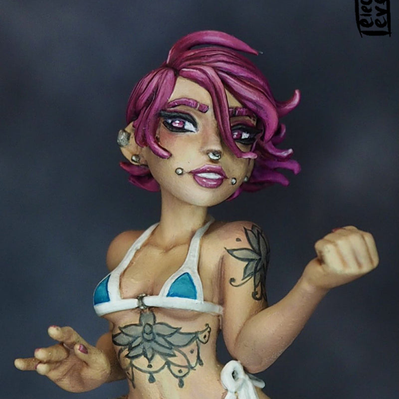 Shirley Pin Up 75mm (NSFW version) Pre-Supported - STL only. - Only-Games