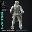 Shop Keeper - NPC -  PRESUPPORTED - Illustrated and Stats - 32mm scale