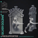 Silver Golems - 3 Monsters & Enviromental models -  PRESUPPORTED - Illustrated and Stats - 32mm scale