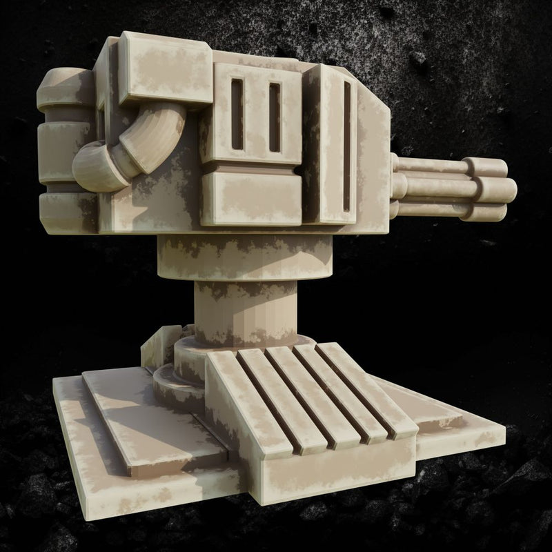 Vanguard Bastion Turret - Armored Bunker Emplacement STL for Wargaming