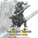 Skeletal Minotaur 3 (32mm scale large presupported miniature) - Only-Games