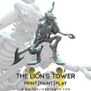 Skeletal Minotaur 4 (32mm scale large miniature) - Only-Games