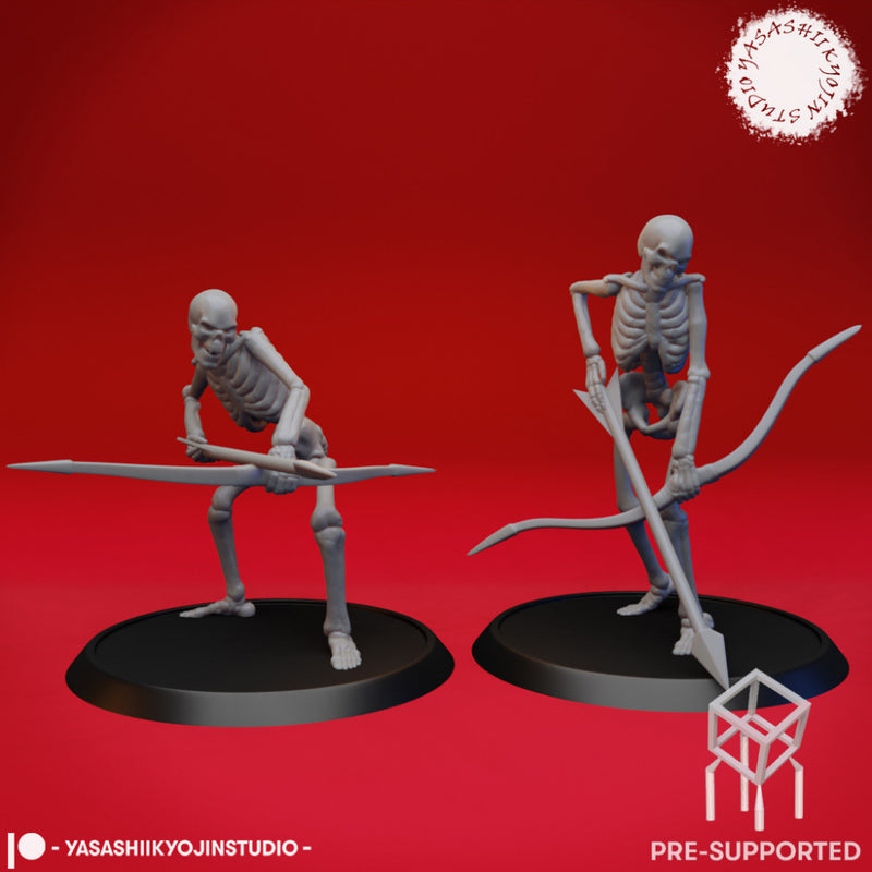 Undead Skeleton Archers - Tabletop Miniature (Pre-Supported)