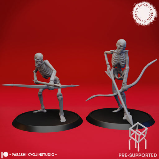 Undead Skeleton Archers - Tabletop Miniature (Pre-Supported) - Only-Games