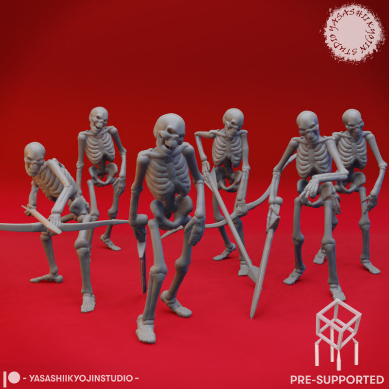 Undead Skeleton Mob - Tabletop Miniatures (Pre-Supported)