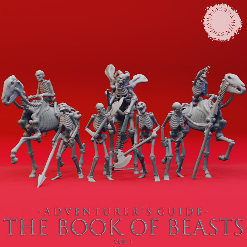 Skeleton Warband - Book of Beasts - Tabletop Miniatures (Pre-Supported) - Only-Games