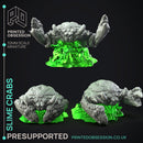 Slime Crabs - 3x Slime Monsters -  PRESUPPORTED - Illustrated and Stats - 32mm scale