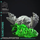 Slime Crabs - 3x Slime Monsters -  PRESUPPORTED - Illustrated and Stats - 32mm scale