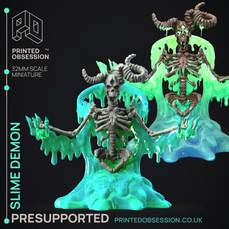 The Reanimated - Slime Demon Boss -  PRESUPPORTED - Illustrated and Stats - 32mm scale