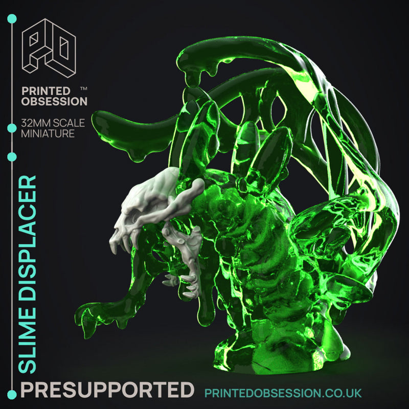 Slime Displacer Beast - Slime Monster -  PRESUPPORTED - Illustrated and Stats - 32mm scale