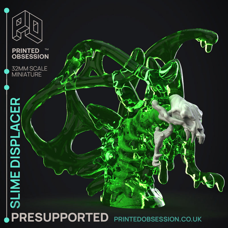 Slime Displacer Beast - Slime Monster -  PRESUPPORTED - Illustrated and Stats - 32mm scale