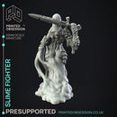 Slime Fighter - Humanoid Slime Monster -  PRESUPPORTED - Illustrated and Stats - 32mm scale