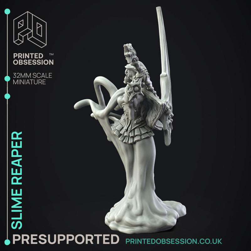 Slime Reaper - Humanoid Slime Monster -  PRESUPPORTED - Illustrated and Stats - 32mm scale
