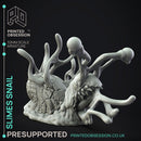 Slime Snail - Slime Monster -  PRESUPPORTED - Illustrated and Stats - 32mm scale