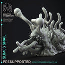 Slime Snail - Slime Monster -  PRESUPPORTED - Illustrated and Stats - 32mm scale