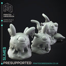 Slimes - 3x Basic Slimes -  PRESUPPORTED - Illustrated and Stats - 32mm scale