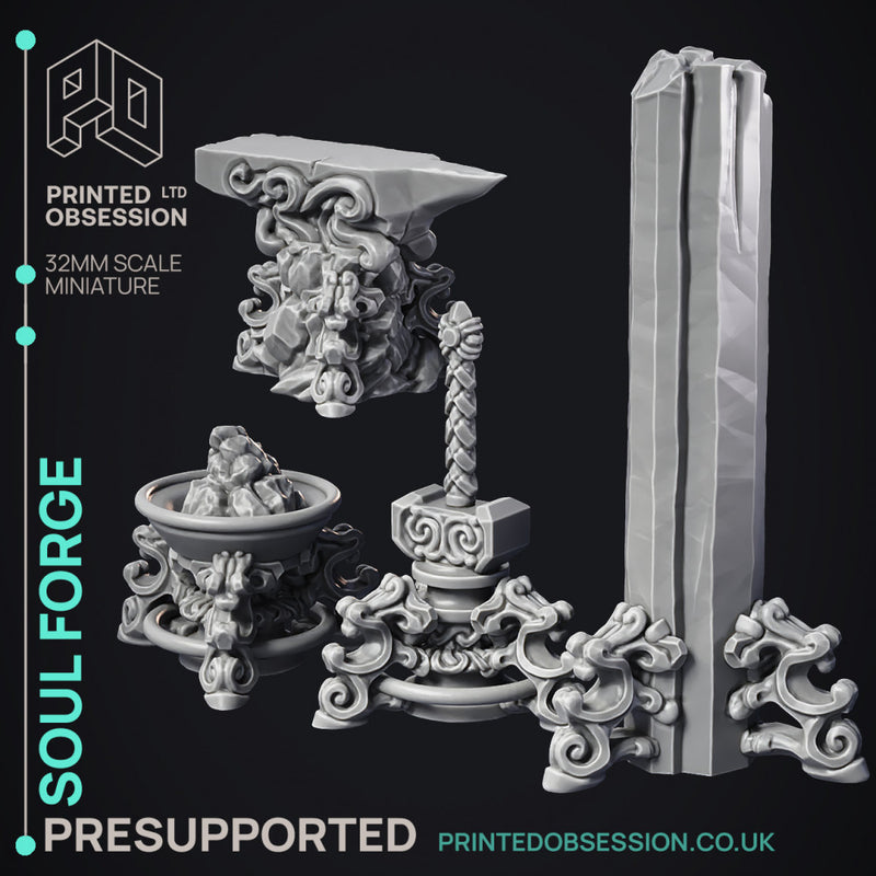 Soul Forge - Celestial Enviroment - 4 Model scatter terrain - PRESUPPORTED - Heaven hath no fury - 32 mm scale