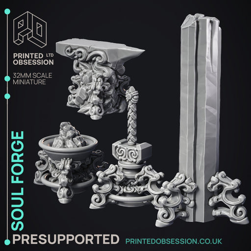 Soul Forge - Celestial Enviroment - 4 Model scatter terrain - PRESUPPORTED - Heaven hath no fury - 32 mm scale - Only-Games