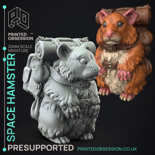 Space Hamster - Pack Animal - Weird Shores - PRESUPPORTED - 32mm Scale - Only-Games