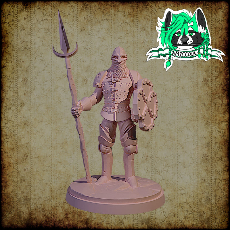 Battlehardened Spear Guardian (32mm)