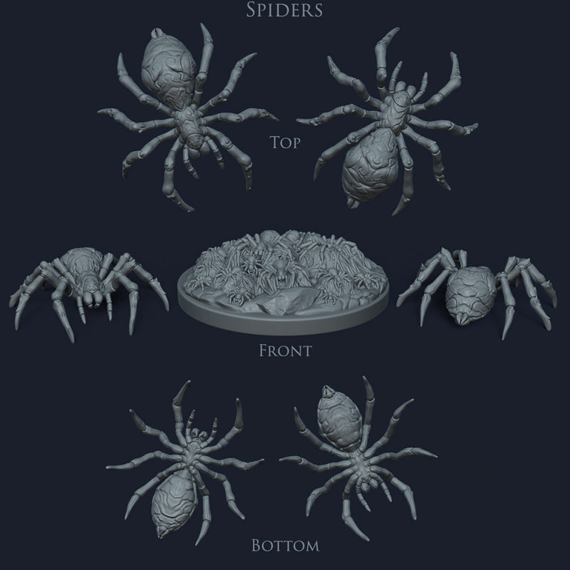 Spiders - STL only - Only-Games