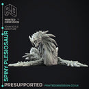 Spiny Plesiosaur - Large Monster -  PRESUPPORTED - Illustrated and Stats - 32mm scale
