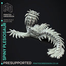 Spiny Plesiosaur - Large Monster -  PRESUPPORTED - Illustrated and Stats - 32mm scale