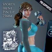 Sporty Irene Pin Up 75mm Pre-Supported - STL only - Only-Games