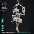 "Stabitha" Bladed Jester - Circus of Horrors - PRESUPPORTED - 32mm Scale