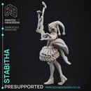 "Stabitha" Bladed Jester - Circus of Horrors - PRESUPPORTED - 32mm Scale
