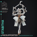 "Stabitha" Bladed Jester - Circus of Horrors - PRESUPPORTED - 32mm Scale