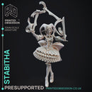 "Stabitha" Bladed Jester - Circus of Horrors - PRESUPPORTED - 32mm Scale